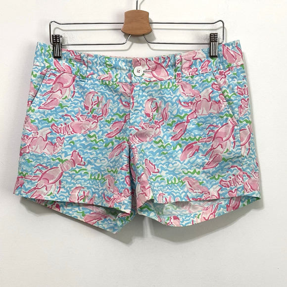 Lilly Pulitzer Callahan Shorts 6 Lobstah Roll Lobster Preppy Summer 4.5" Inseam - Picture 1 of 9
